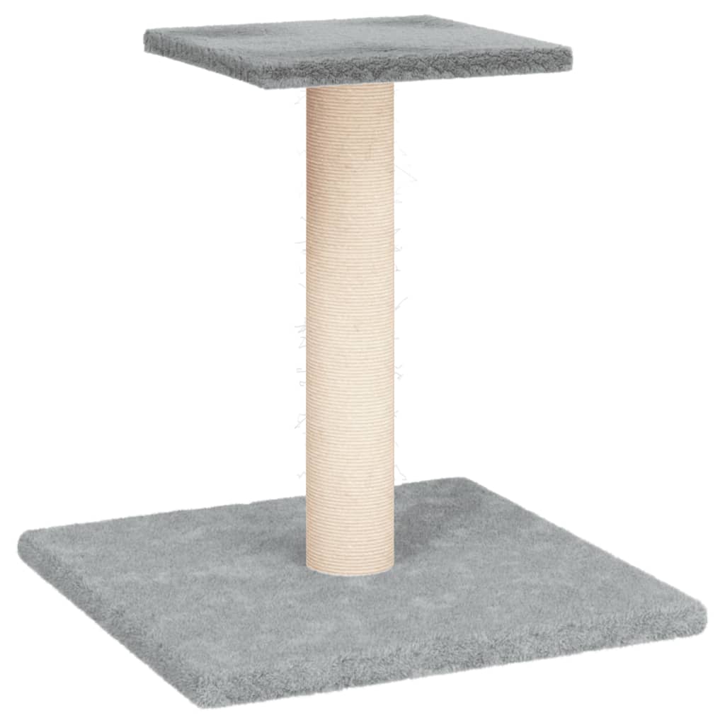Image of Tiragraffi per gatti mobili torre da arrampicata giocattolo raschietto grattacielo piattaforma da arrampicata con piattaforma trasparente 38 cm grigio 02_0022728