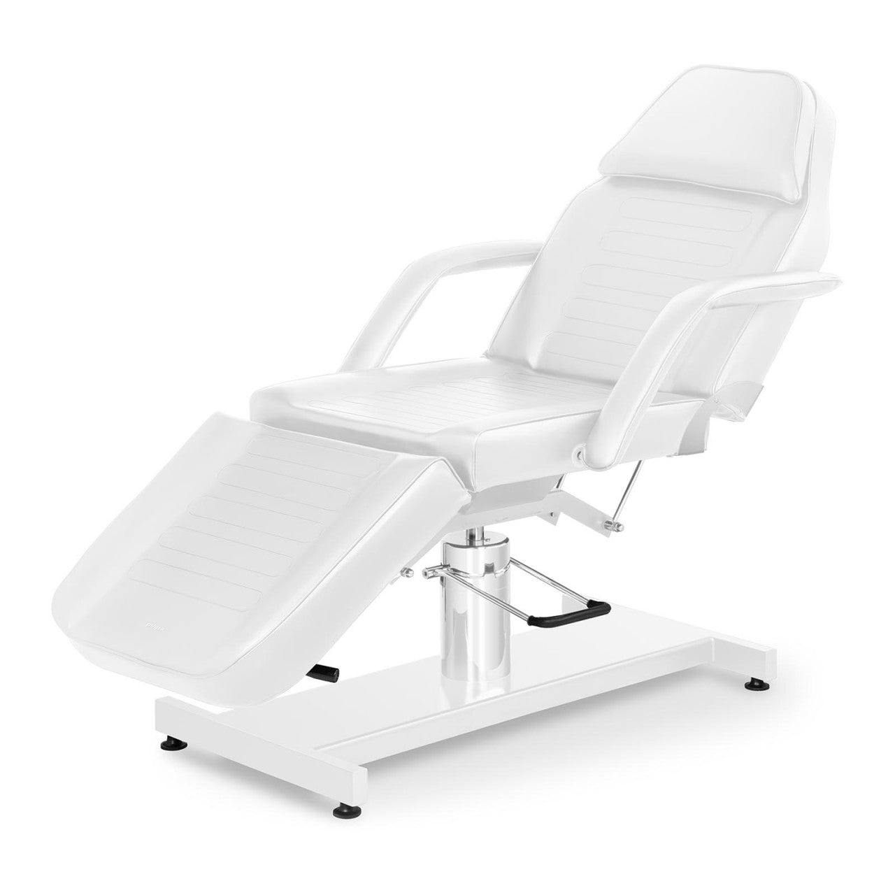 Fauteuil esthétique professionnel similicuir pvc fer et inox blanc