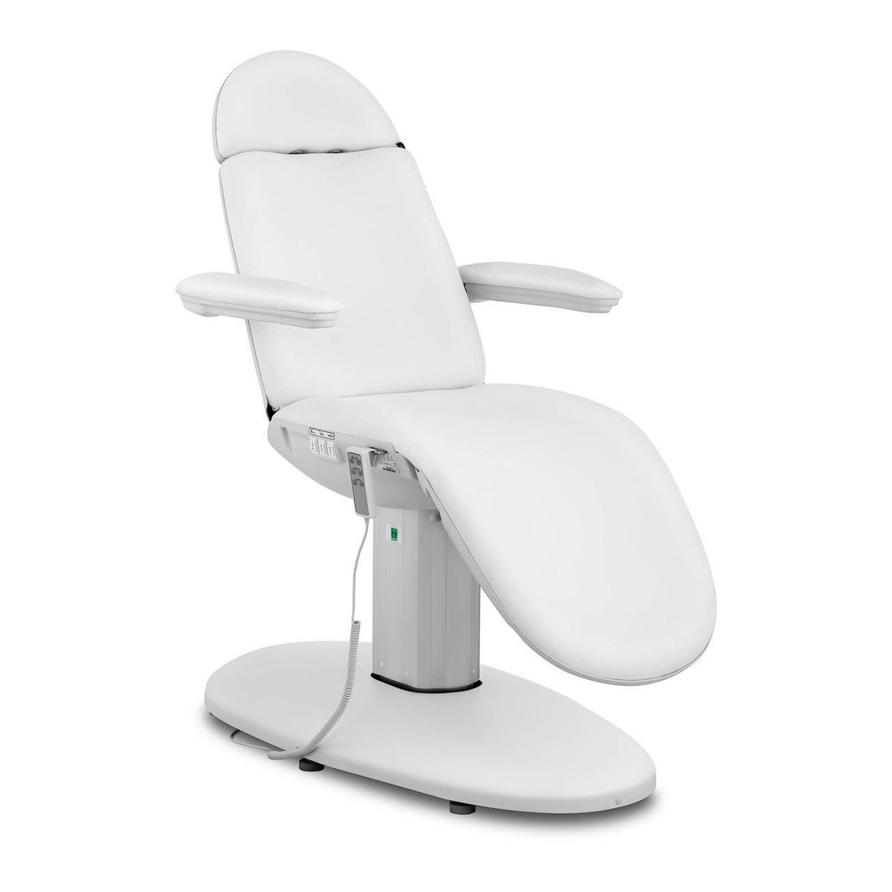 Fauteuil esthétique professionnel cadre aluminium similicuir blanc  helloshop26 14_0001662 - Conforama