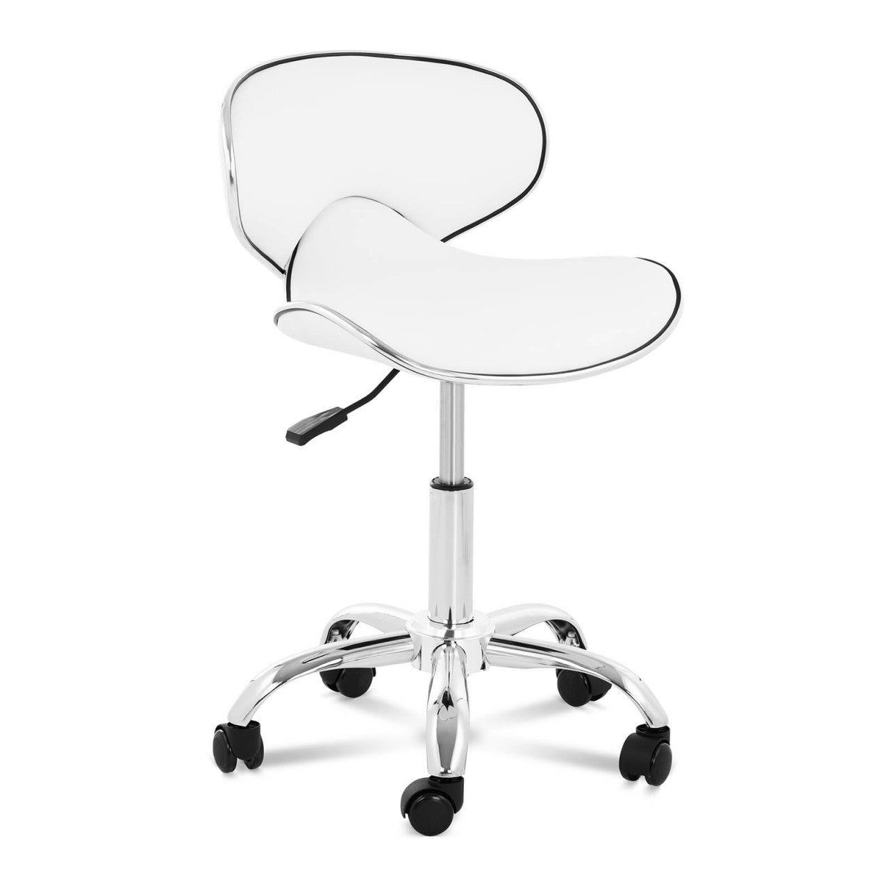 Fauteuil à roulette tabouret chaise de bureau blanc bur09021 - Conforama