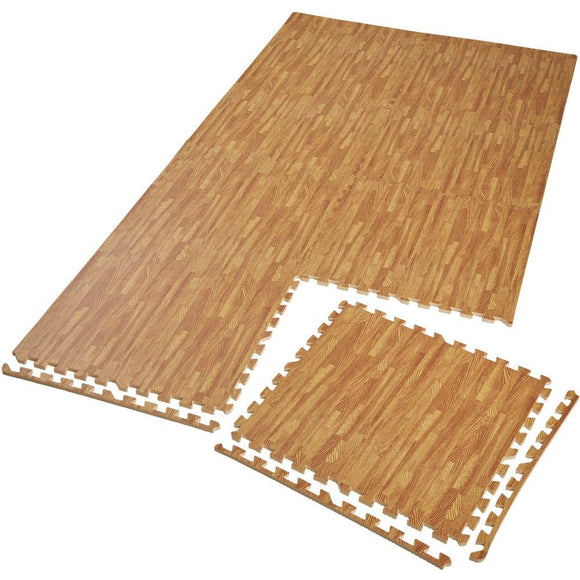 Ensemble de 8 dalles carrées eva tapis de sol sport imprimé bois 08_0000437