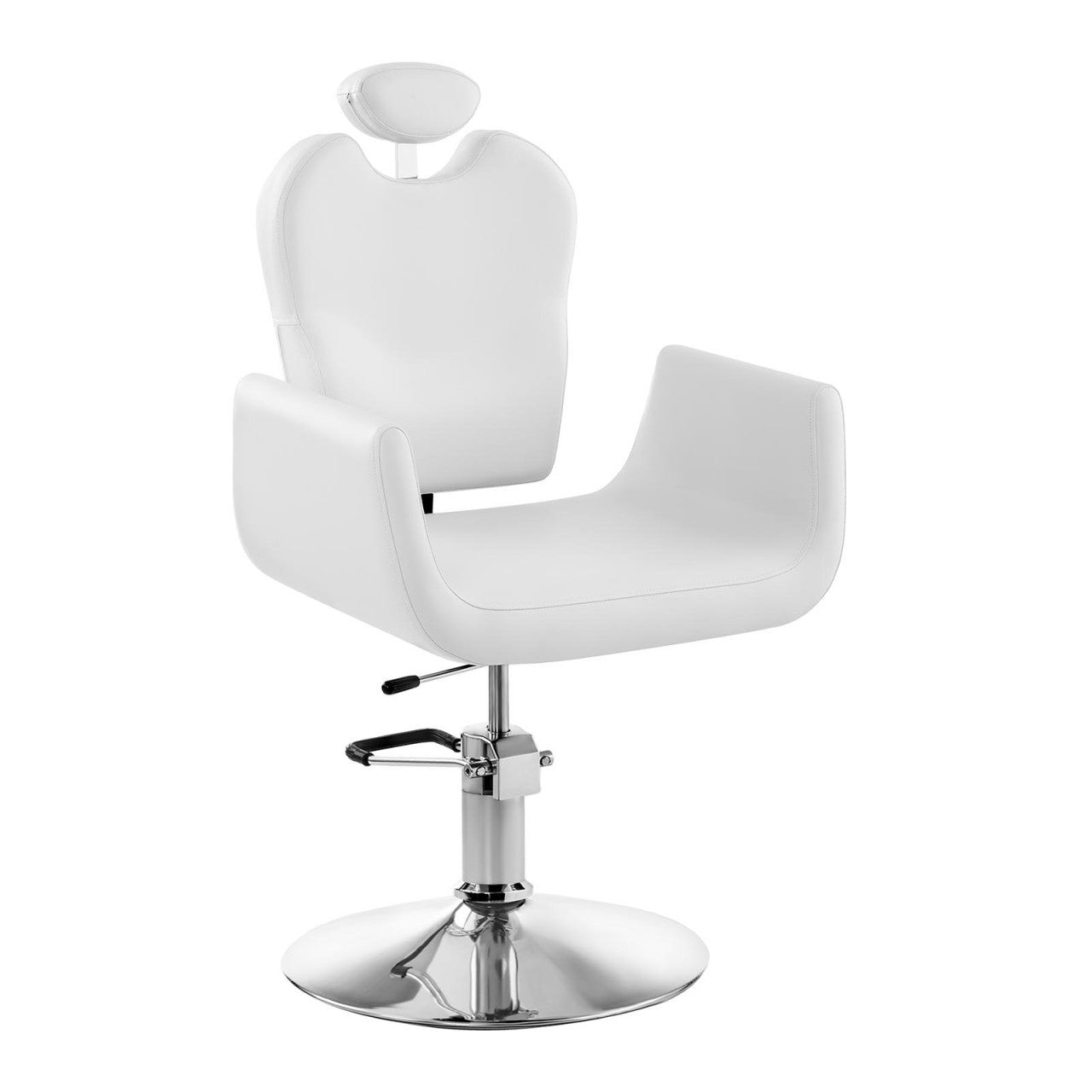 Fauteuil coiffure professionnel socle acier hauteur réglable blanc  helloshop26 14_0001621 - Conforama