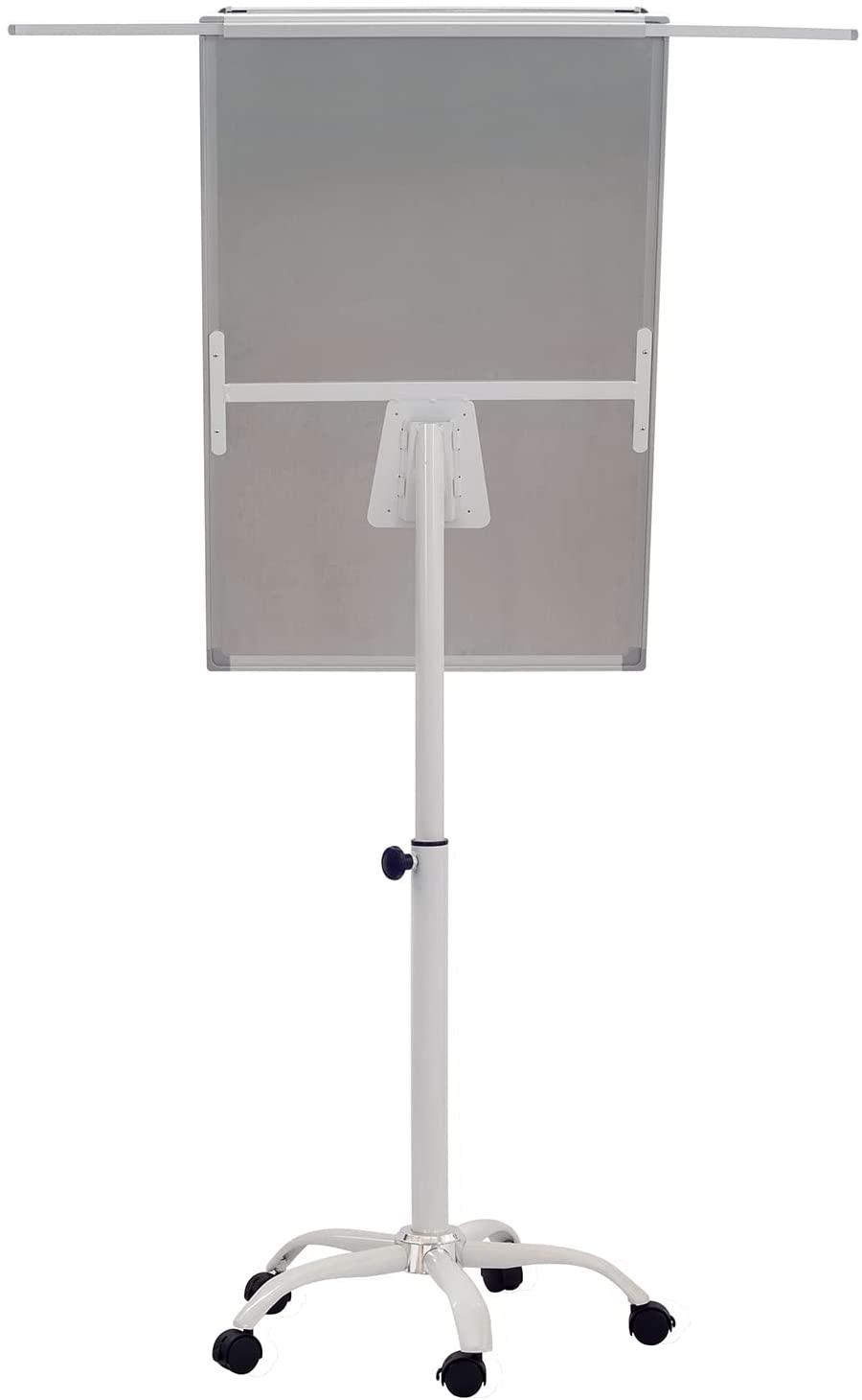 Tableau Blanc Magnétique sur Pied Hauteur Ajustable et pliable 60