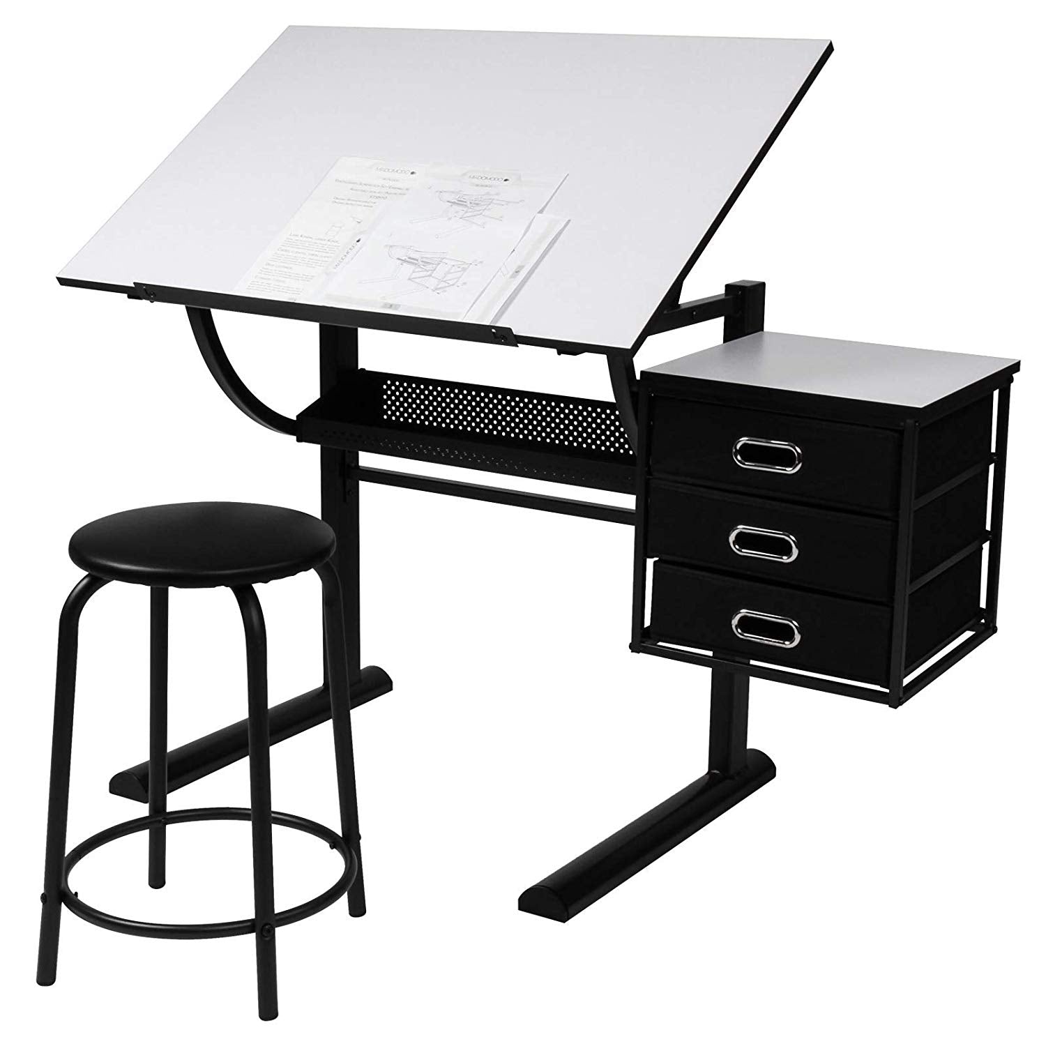 Table à dessin inclinable avec tabouret Table à dessin enfant