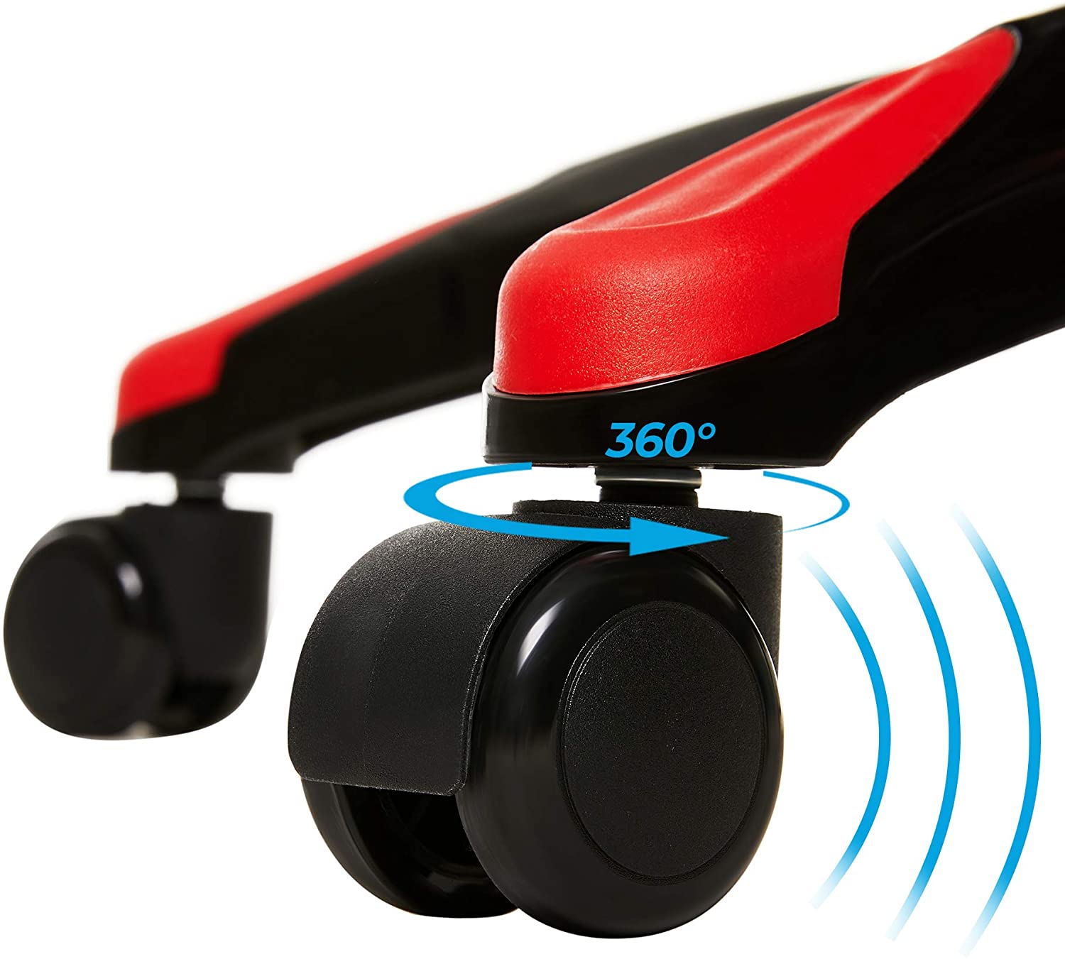 Fauteuil de bureau ergonomique avec repose-pieds extensible appui-tête  rouge bur10090 - Conforama