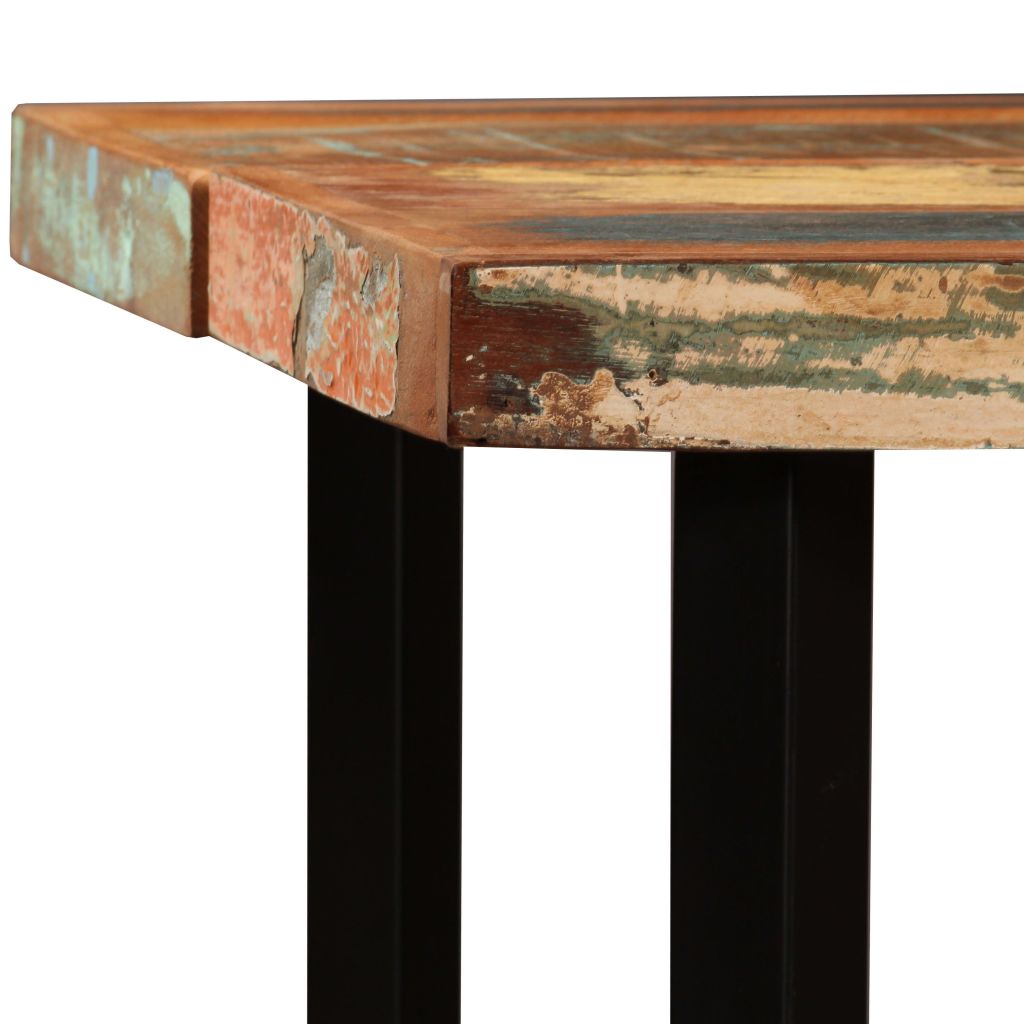Table haute mange debout bar bistrot bois massif de récupération 150 cm  helloshop26 0902084 - Conforama