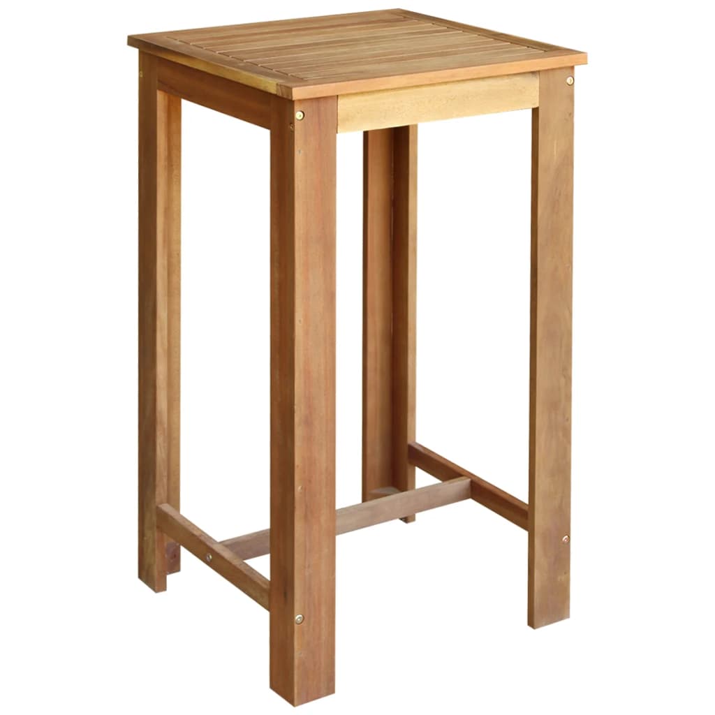 Table haute mange debout bar bistrot bois d'acacia solide 105 cm  helloshop26 0902065 - Conforama