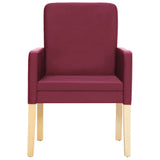 Fauteuil chaise siège lounge design club sofa salon 2 pcs fauteuils rouge bordeaux similicuir 1102220/3
