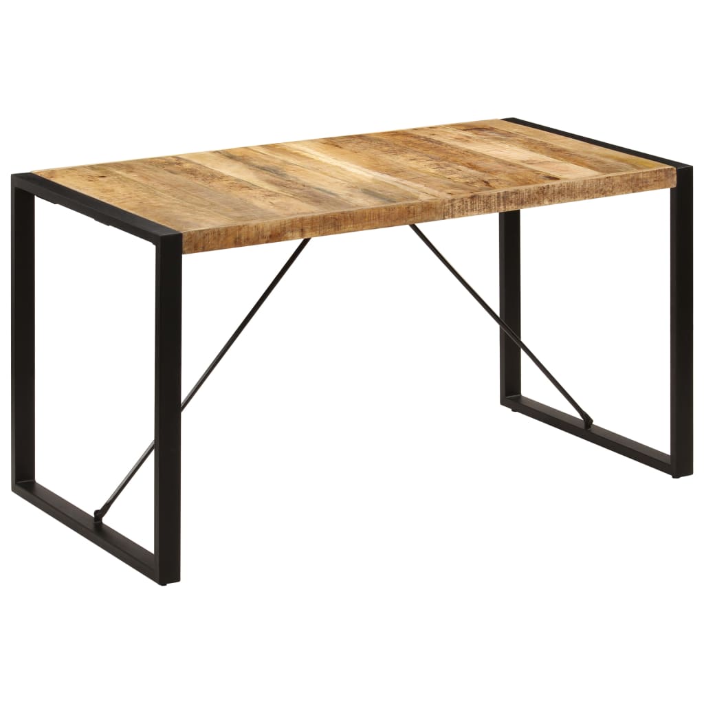 Table de salon salle à manger design 140 cm bois de manguier