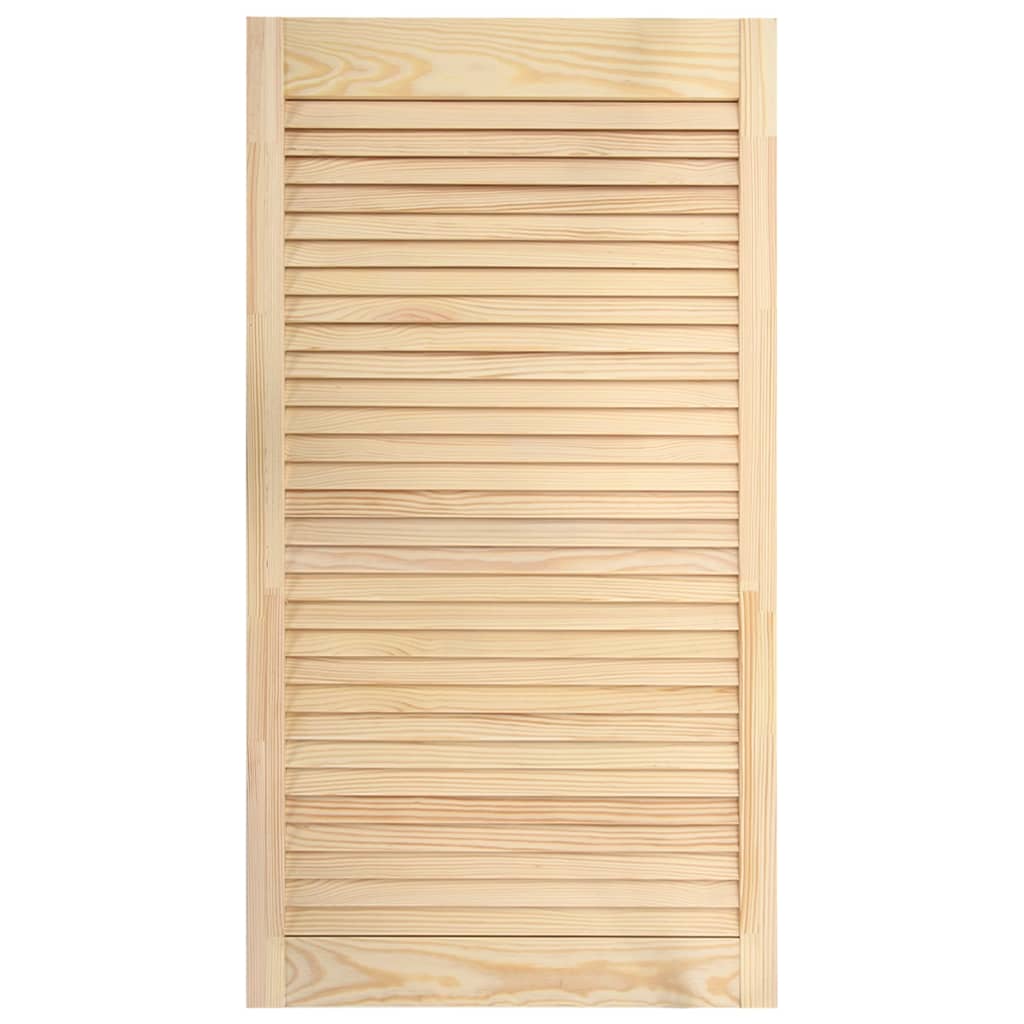 Lot de 4 portes à persiennes portes d'armoire portes d'étagères revêtement  pour placard penderie garde-robe 99,3x39,4 cm bois de pin massif