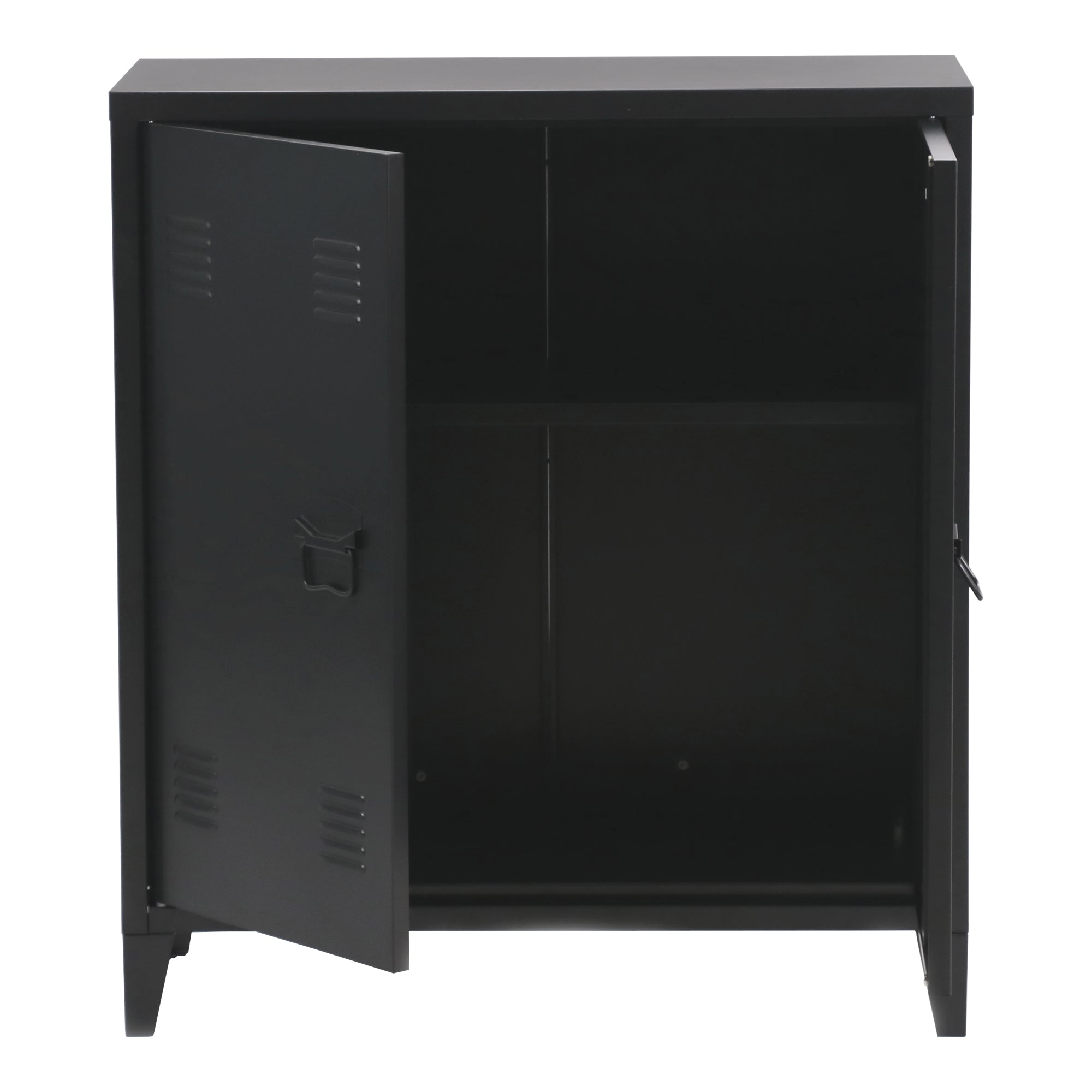 Armoire de bureau casier de bureau meuble de rangement pour salon bureau  chambre atelier acier 110 x 80 x 40 cm gris clair helloshop26 03_0006318 -  Conforama