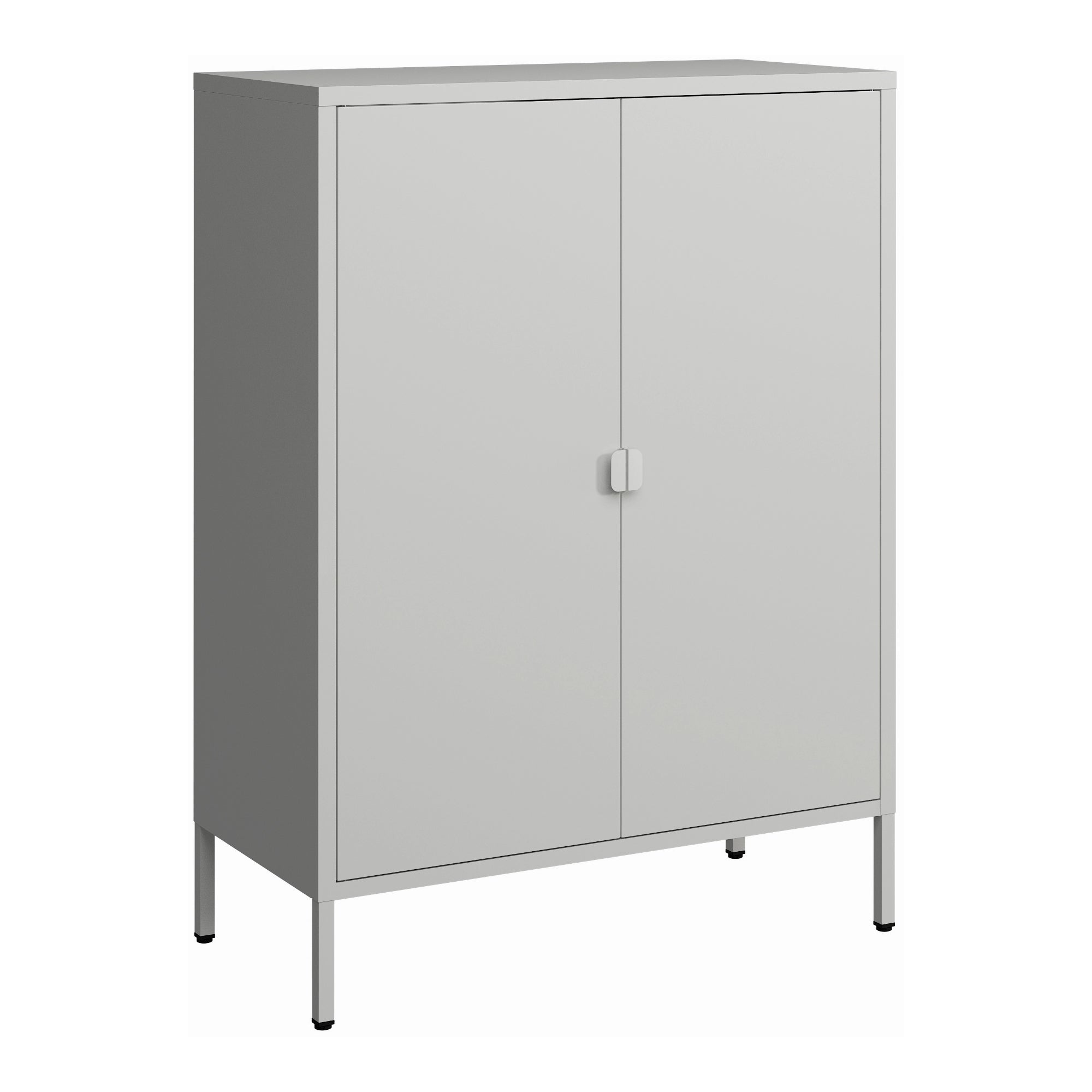 Armoire de bureau casier de bureau meuble de rangement pour salon bureau  chambre atelier acier 110 x 80 x 40 cm gris clair helloshop26 03_0006318 -  Conforama