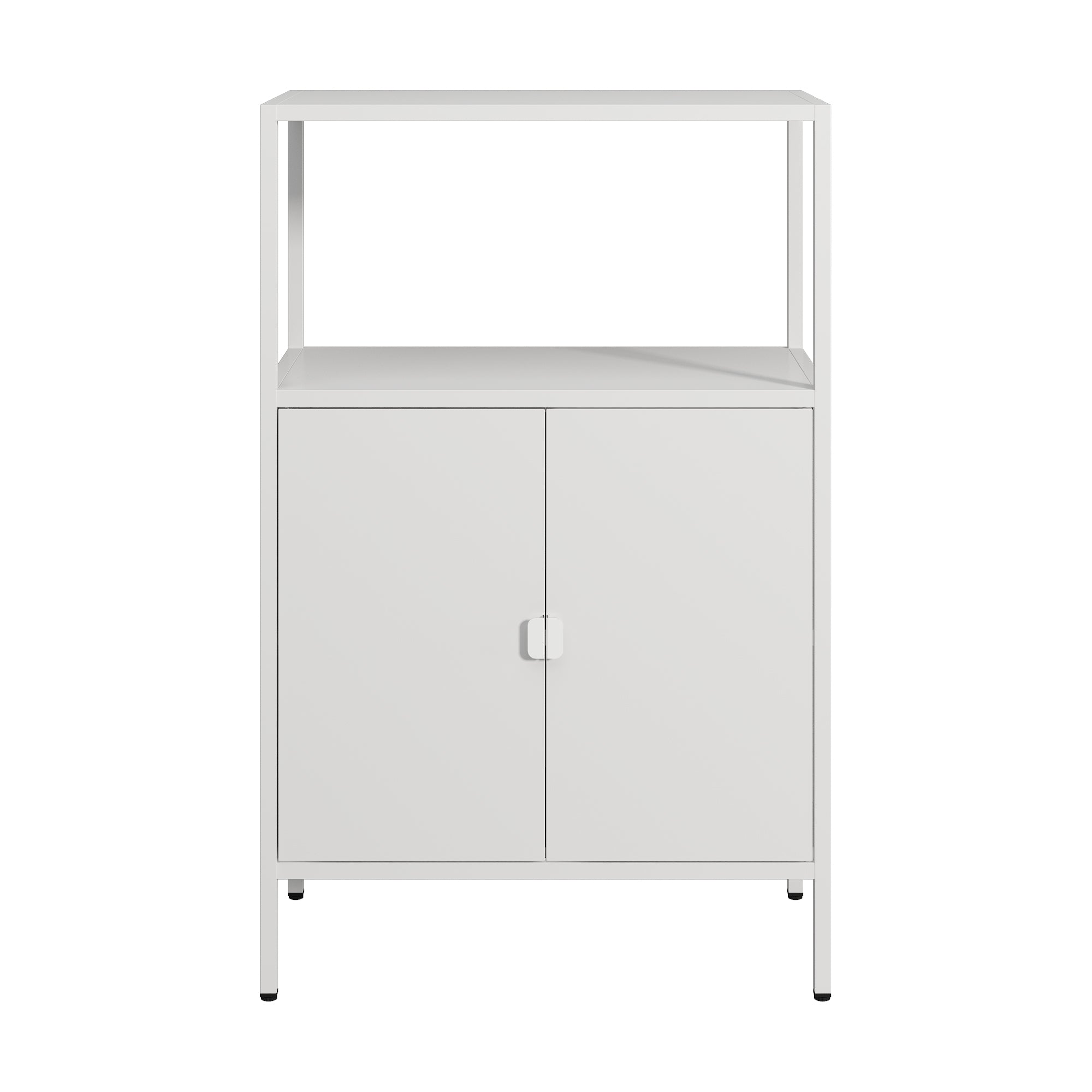 Armoire de bureau casier de bureau meuble de rangement pour salon bureau  chambre atelier acier 110 x 80 x 40 cm gris clair helloshop26 03_0006318 -  Conforama