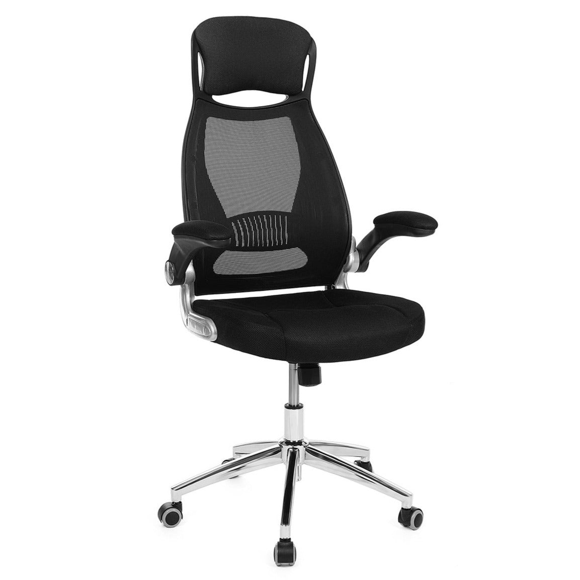 Fauteuil siège chaise de bureau ergonomique pivotant hauteur réglable  accoudoirs réglables dossier respirant en toile helloshop26 12_0001394 -  Conforama