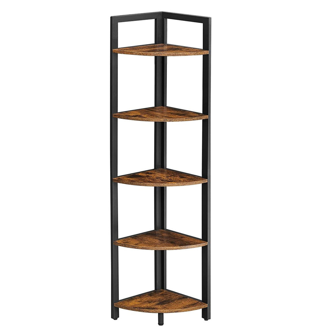 Étagère d'angle à 5 niveaux bibliothèque du coin meuble de rangement  polyvalent porte-plantes pour salon chambre bureau style industriel marron  rustique et noir helloshop26 12_0002804 - Conforama