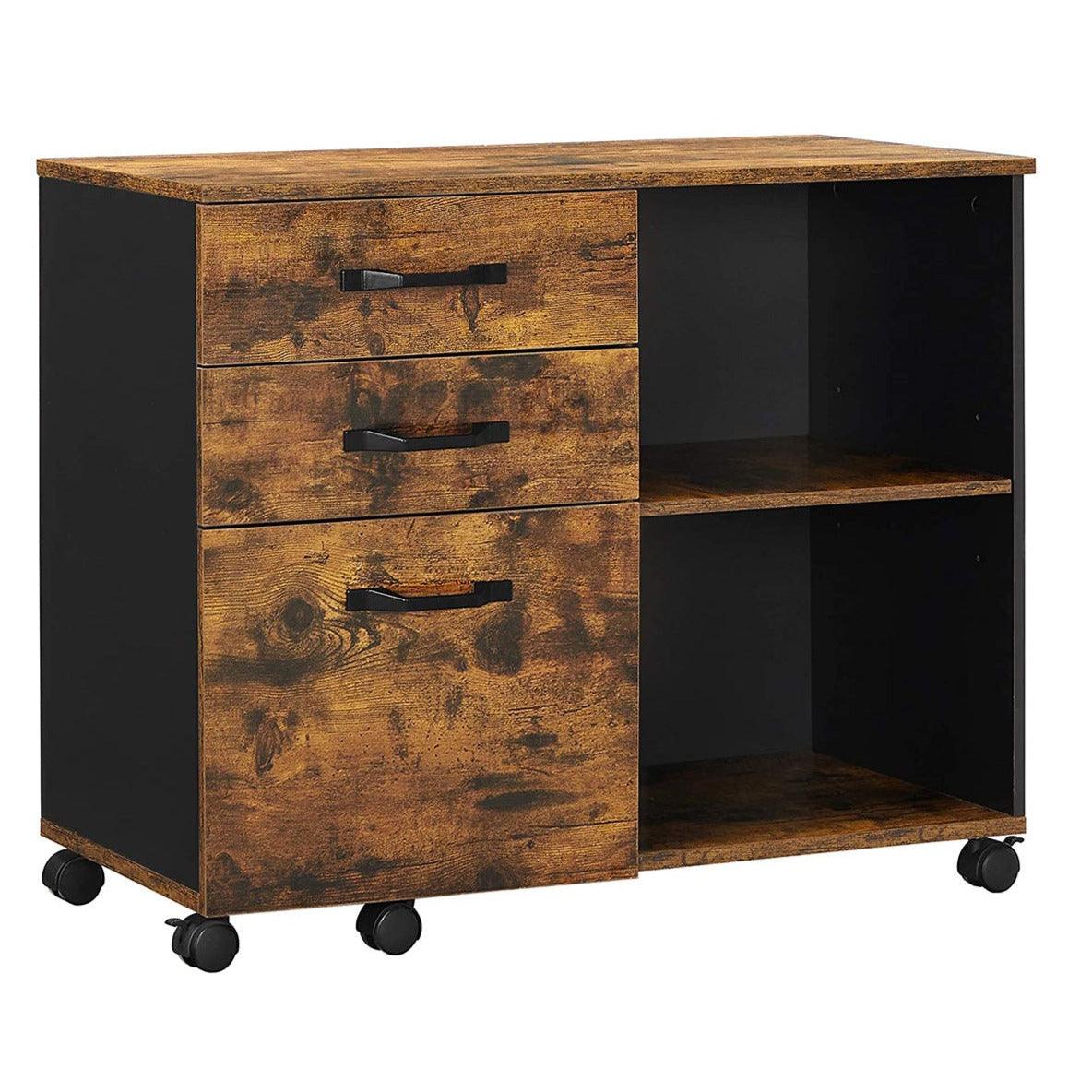 Caisson avec tiroir meuble de rangement bureau pour format A4