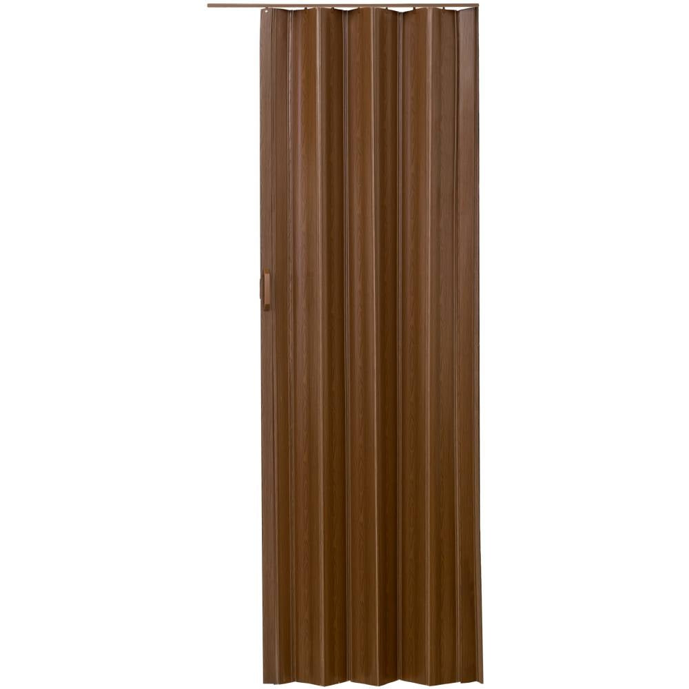 Porte accordéon pliante pvc salle de bain extensible coulissante largeur 80  cm brun clair helloshop26 08_0000546 - Conforama