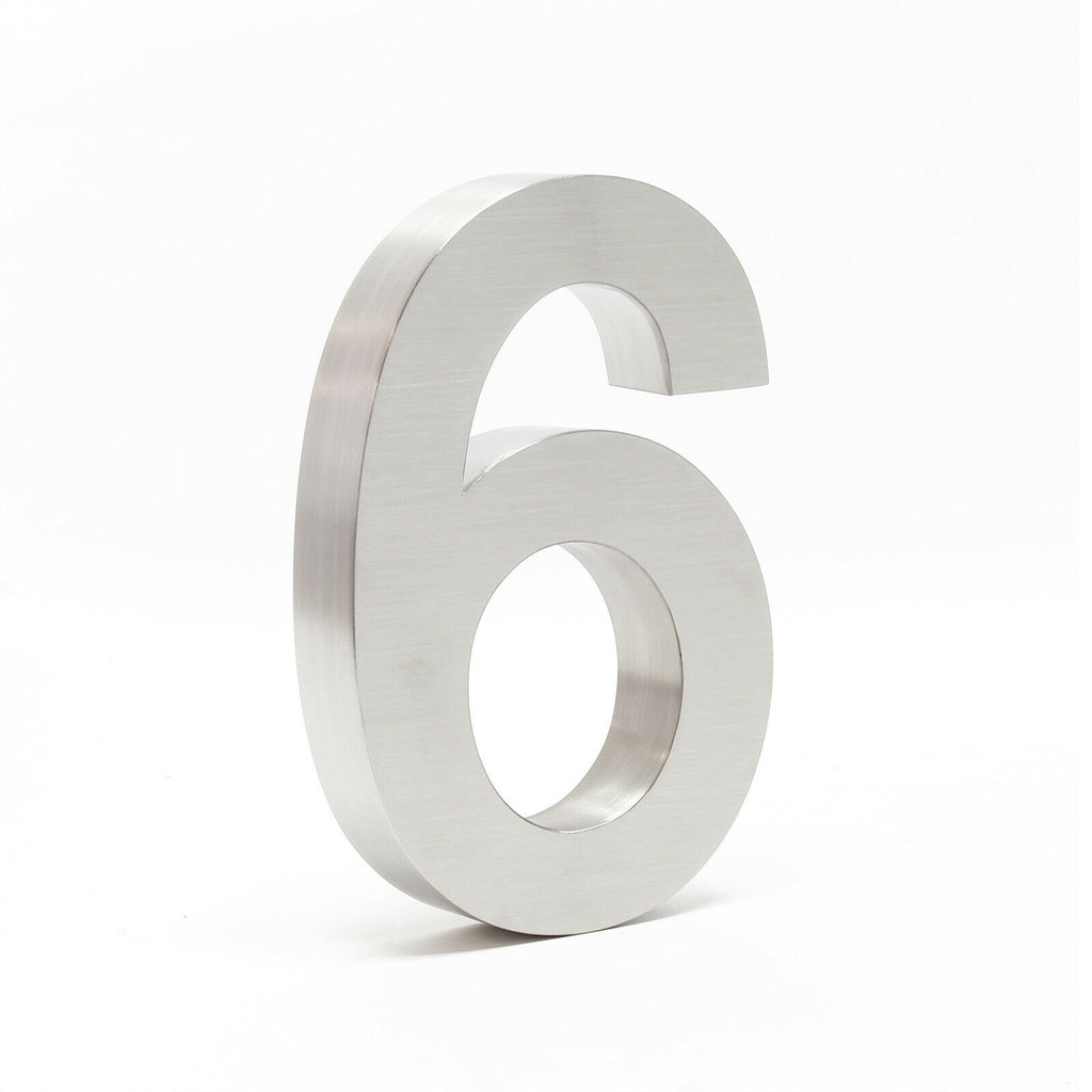 Plaque Numéro Maison Chiffre 3 3D 20cm Acier inoxydable Résistant  Intempéries Matériel Fixation