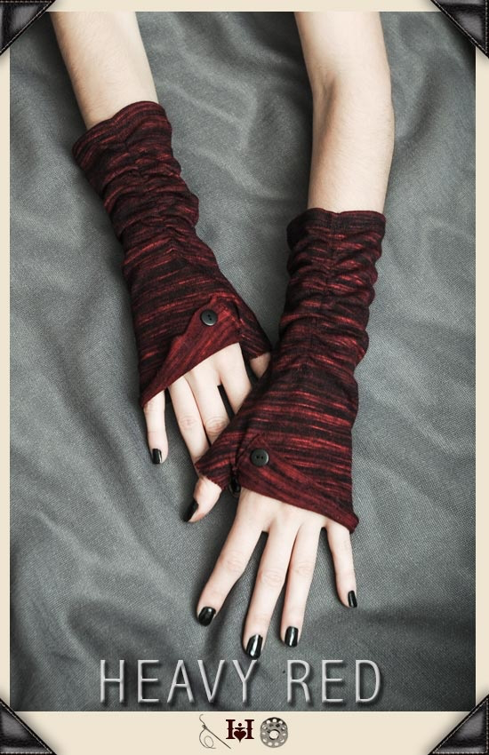 Red & Black sweater gloves – HeavyRed