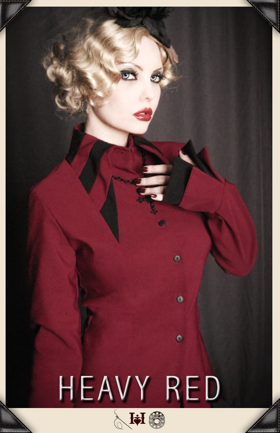 Deviations gothic dress shirt – HeavyRed