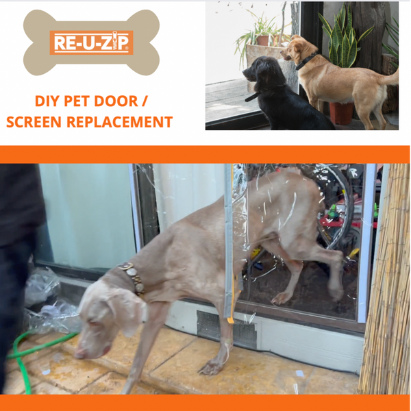 RE-U-ZIP Magnetic Door Kit | Sliding Pet Door Special Use Case