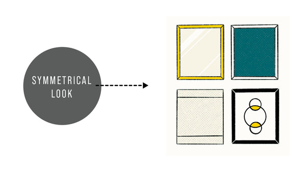 Symmetrical look of artworks.