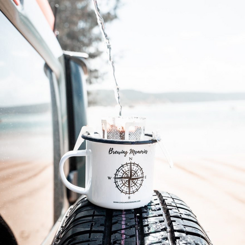 Grounded Drops Coffee Beach 