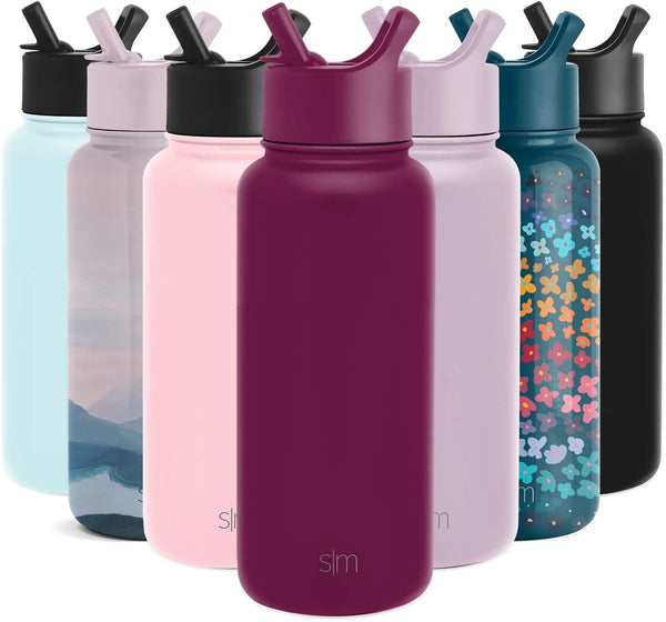 Simple Modern Summit 32oz Stainless Steel Water Bottle with Straw Lid Cream