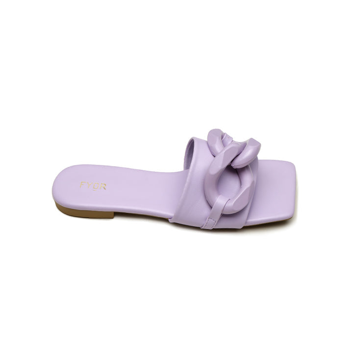 Buy Eridani Braided Lilac Ira Kolhapuri Flats Online