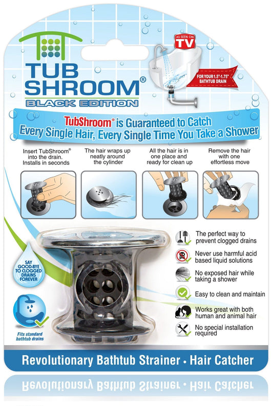 SinkShroom (Chrome Edition) The Hair Catcher That Prevents Clogged Bat