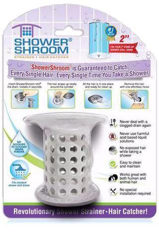 SinkShroom (Chrome Edition) The Hair Catcher That Prevents Clogged Bat