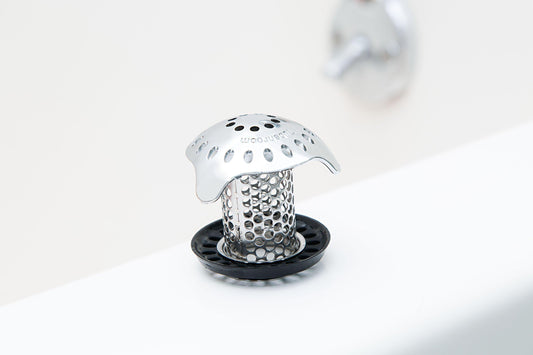 TubShroom® (Black Chrome) The Hair Catcher That Prevents Clogged Tub D