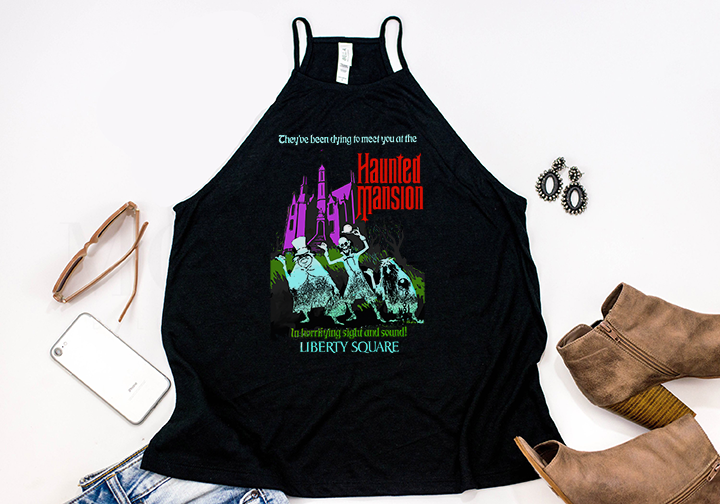 Haunted Mansion High Neck Tank - Crazy Corgi Lady Designs - Unique Disney Themed Shirts