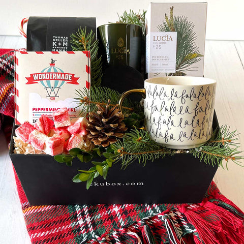 Cozy Warm Wishes gift box from ekuBOX will knock their socks off. A great gift for the family, the office, client or employee. 