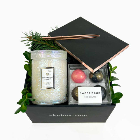 Sweet and Sparkle Curated Gift Box - ekuBOX CURATED Gifts for family, friends, employees and clients.