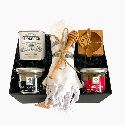 truffle gift box -  ekubox gourmet gift boxes. Shop our truffle oil, truffle honey, truffle salt and more. Great gifts for employees and clients.