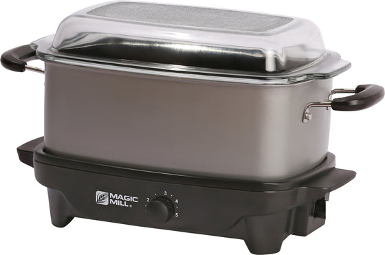  Magic Mill Extra Large 10 Quart Slow Cooker With Metal