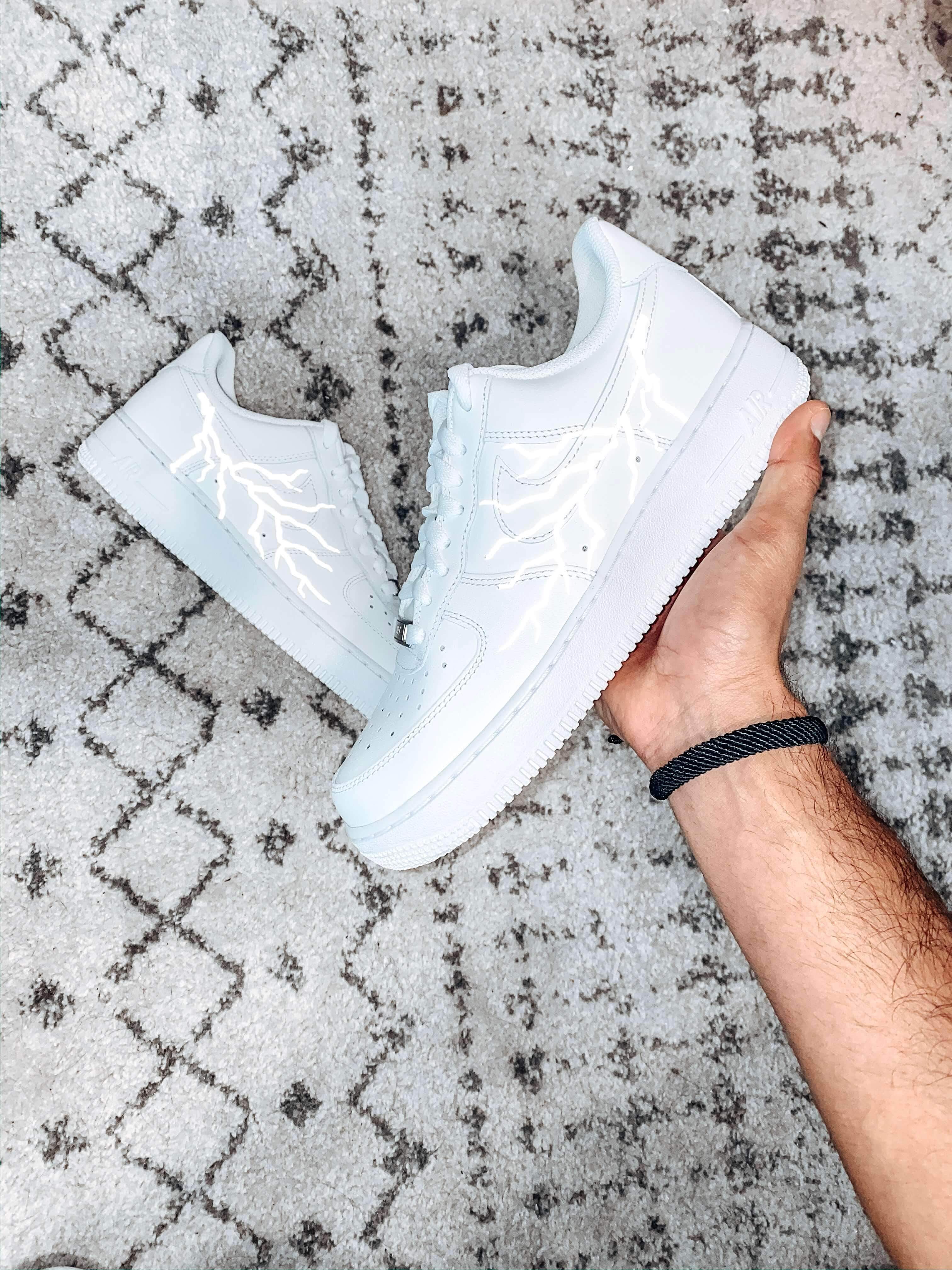 air force 1 with lightning