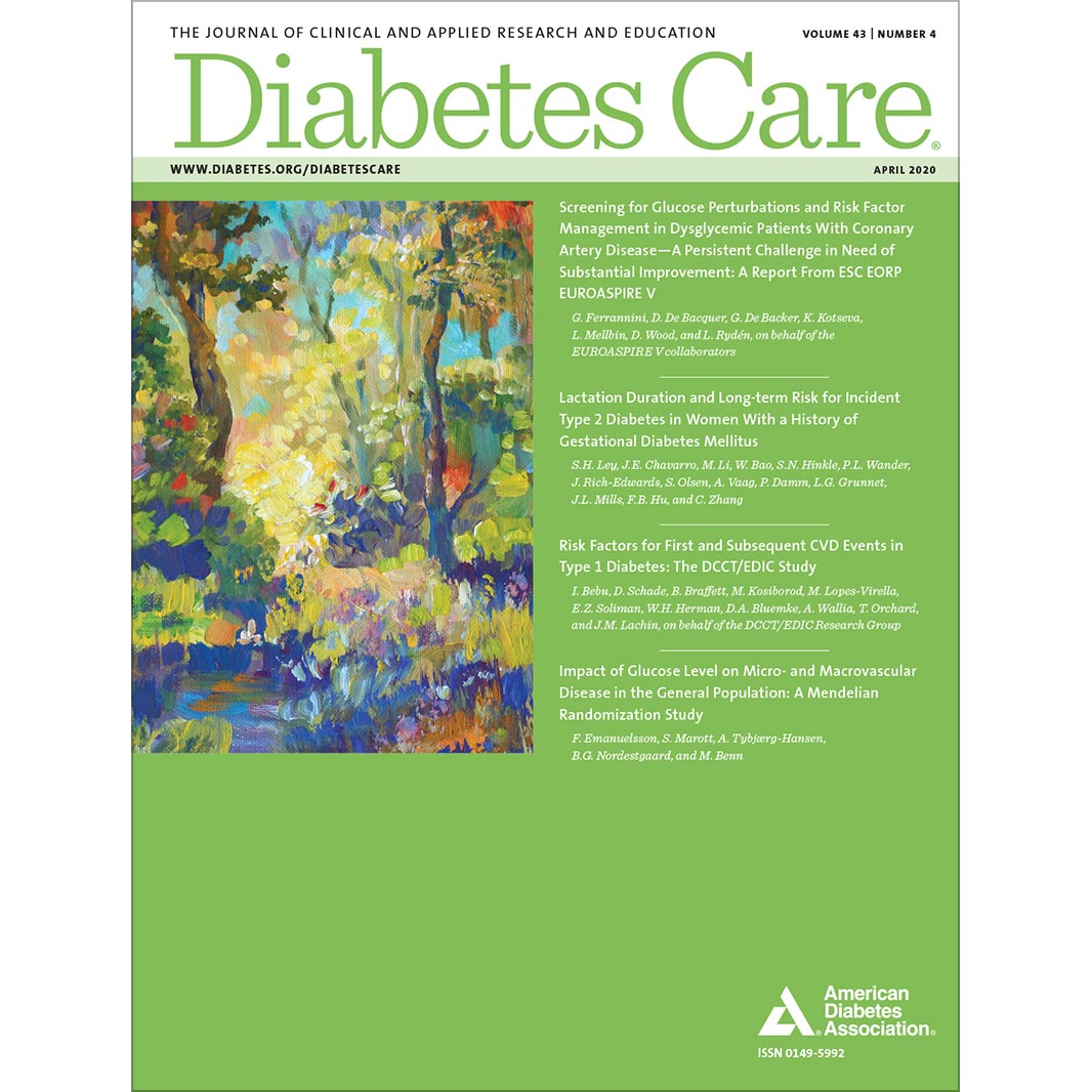 Diabetes Care Volume 43 Issue 4 April Shopdiabetes Org Store From The American Diabetes Association