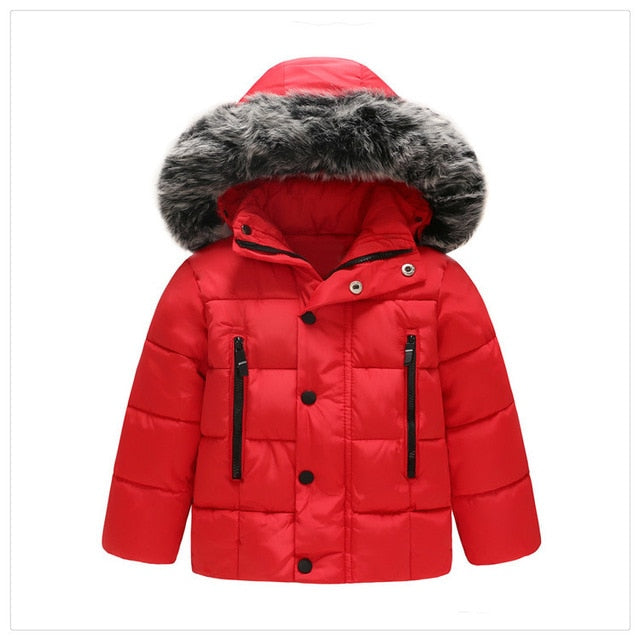 toddler boy winter coats with fur hood