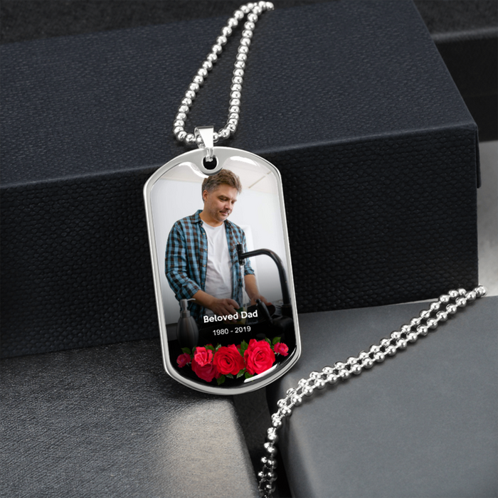 how long is a military dog tag chain