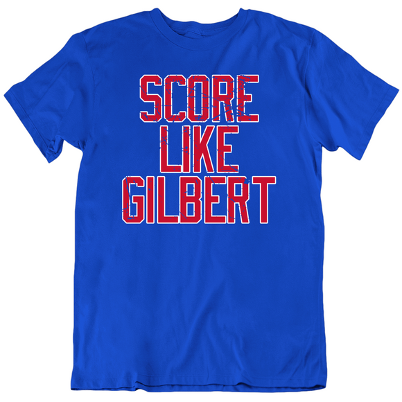 Rod Gilbert Score Like Gilbert New York Hockey Fan Distressed T Shirt