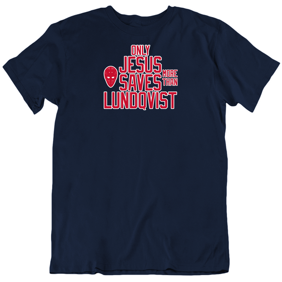 Henrik Lundqvist Only Jesus Saves More New York Hockey Fan V2 T Shirt