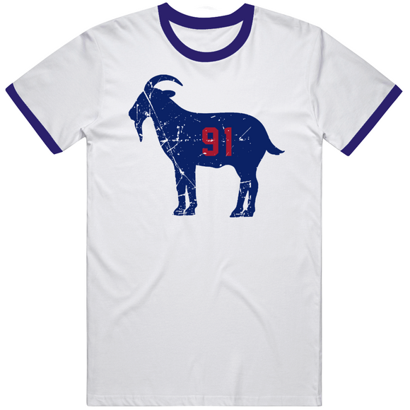 Justin Tuck Goat 91 New York Football Fan Distressed V3 T Shirt