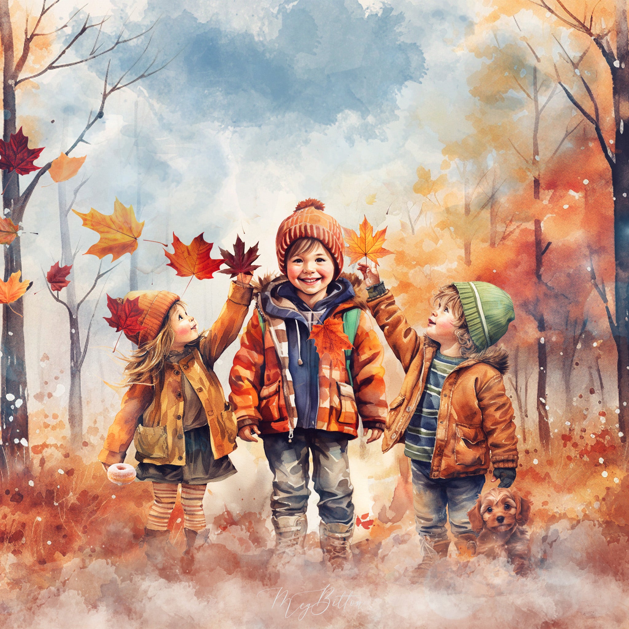 Illustrated Fall Forest Mini Asset Pack
