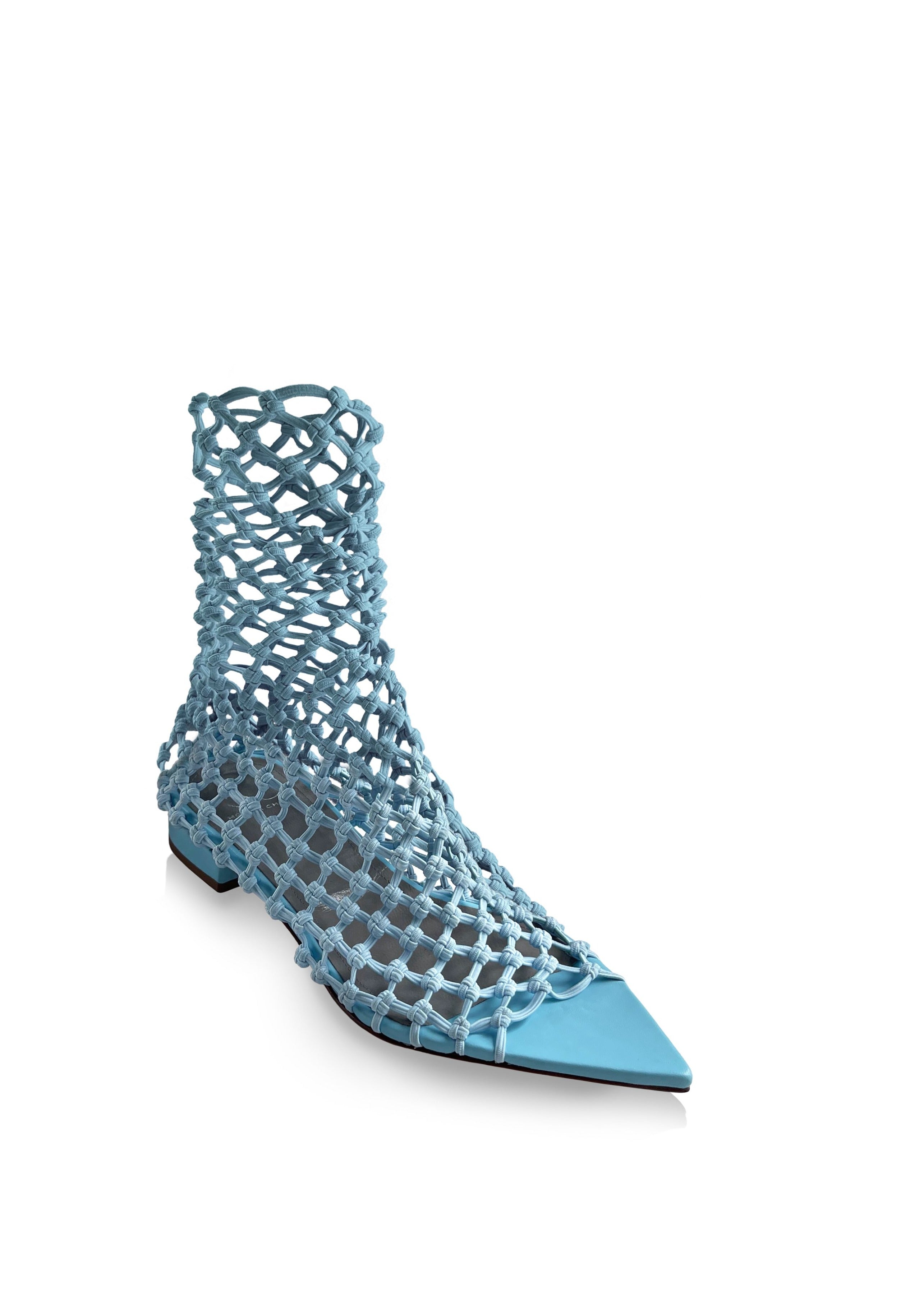 VELA FLAT SKY BLUE NET SOCK SANDAL