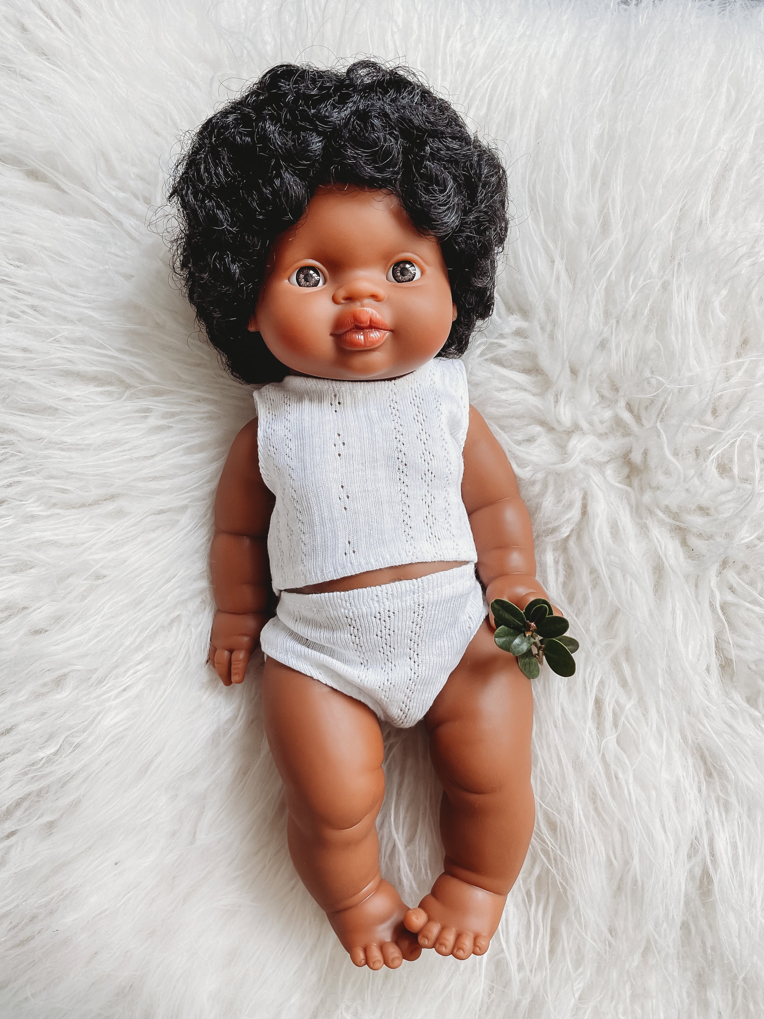 Lucilla - Fully Dressed Mia Doll with Black Hair – Jolee James Baby + Child