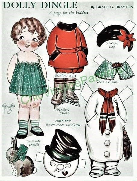 Two Dolly Dingle Paper Doll Postcard Teddy Bear Puddle Duck Circa 1984 -  Ruby Lane