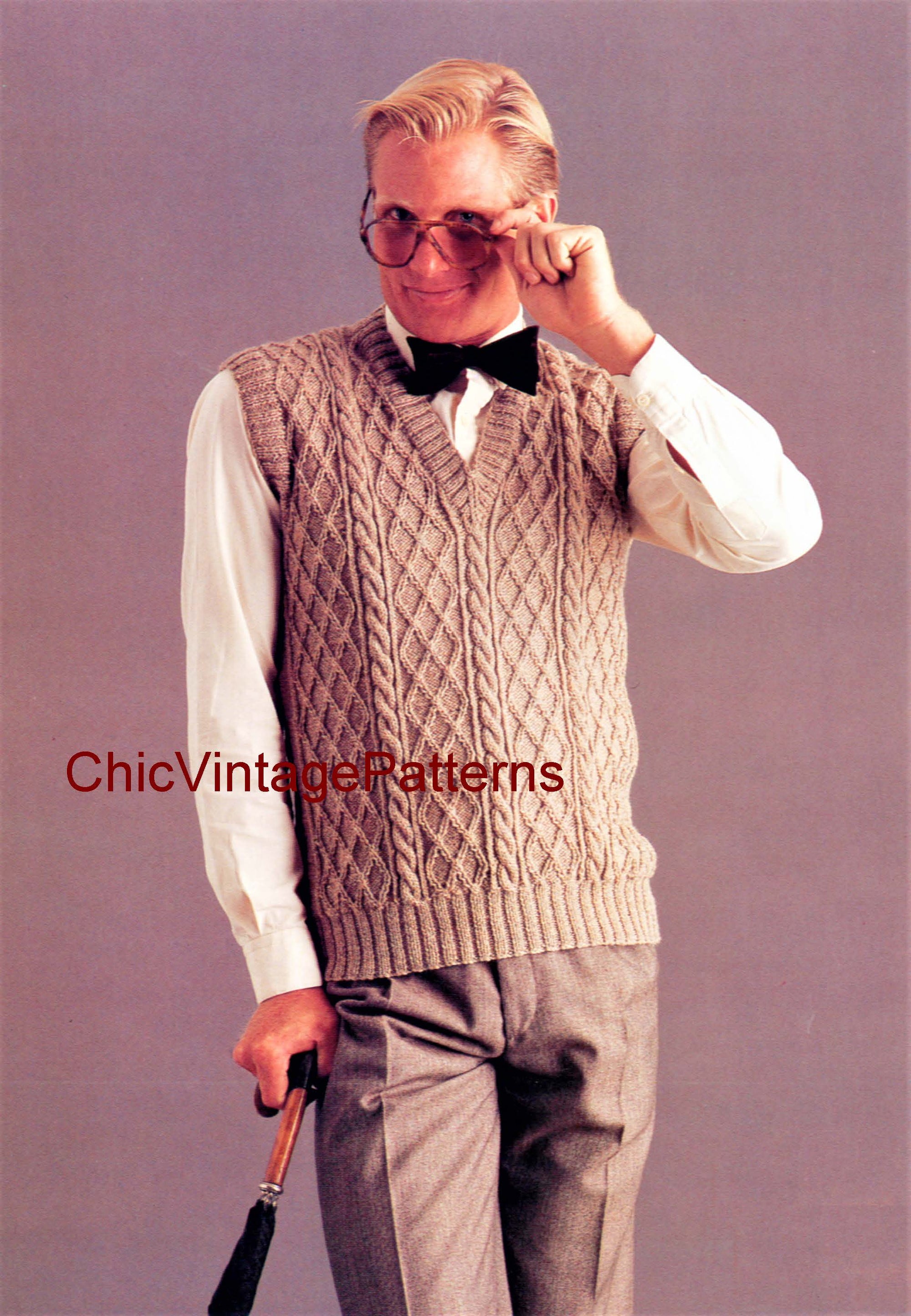 Classic Men's Vest Knitting Pattern