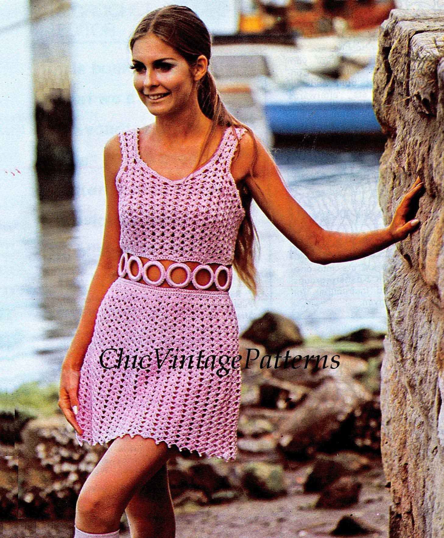 Crochet Dress and Pants Pattern, Summer Dress